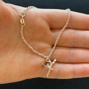 Sterling silver bracelet with ballerina charm, sterling silver ballerina bracelet, sterling silver ballerina jewellery