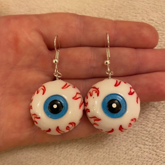 Eye earrings dangle hotsell