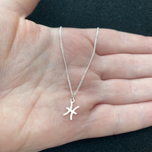Sterling silver necklace with Pisces charm, Pisces necklace, Pisces jewellery, star sign necklace, zodiac necklace