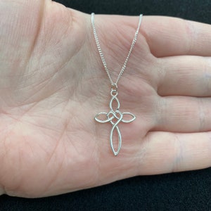 Sterling Silver Heart Infinity Cross Necklace: Religious Jewellery