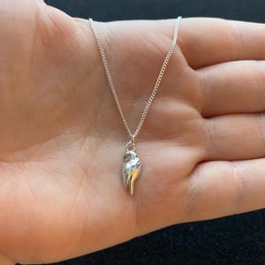 Sterling silver chain necklace with parrot charm, sterling silver parrot necklace, parrot jewellery