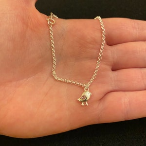 Sterling silver bracelet with bird charm, sterling silver bird bracelet, sterling silver bird jewellery