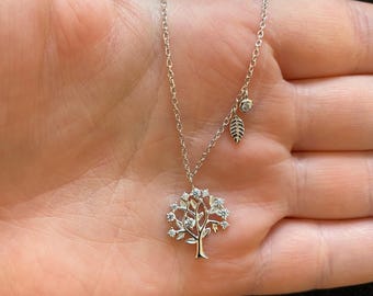 ONEFINITY Baum Des Lebens Halskette Aus 925 Sterlingsilber Mit Opal - Eleganter Schmuck Für Frauen