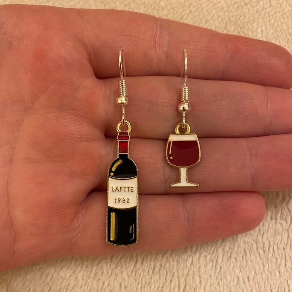 Wine Bottle Earrings Etsy