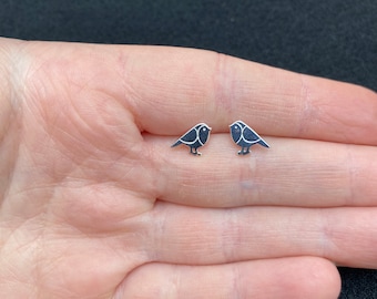 Orecchini a forma di gabbiano in argento sterling: regalo di gioielli con uccelli costieri - Italia