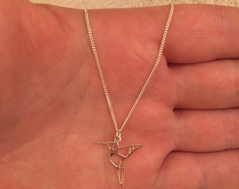 DOWAY Collana con ciondolo a forma di colibrì smaltato con strass, idea regalo, Medio, smalto, Nessuna pietra preziosa