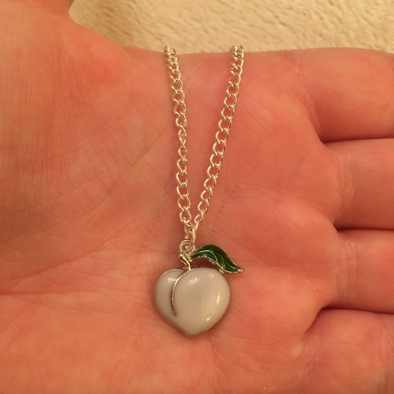 Peach charm necklace clearance