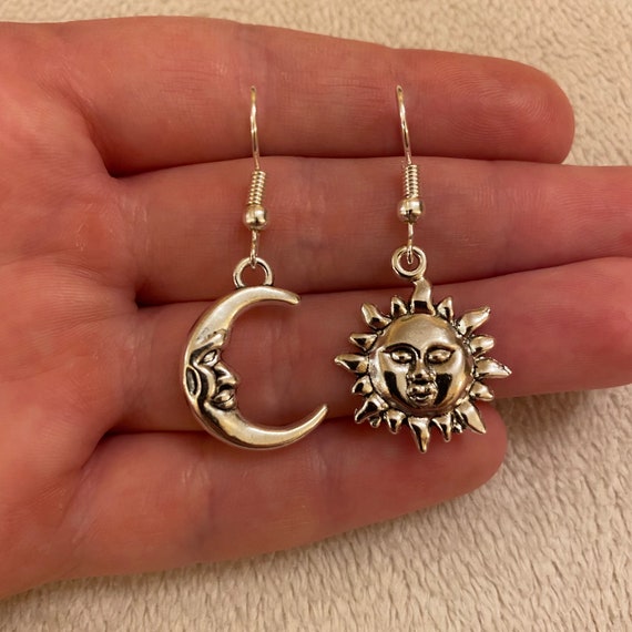 Boho Sun Moon Dangle Earrings | Streetwear Society