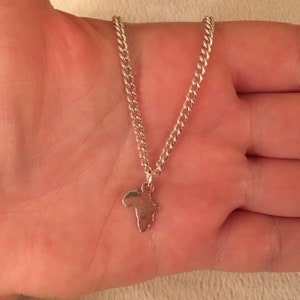 Silver Plated Africa Charm Necklace