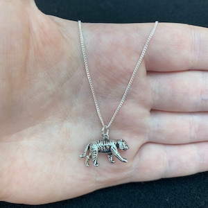 Sterling silver tiger necklace, sterling silver tiger jewellery, Chinese year of the tiger