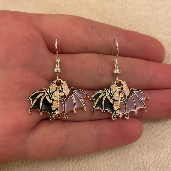 Charm Necklace Betsey Johnson Bat Necklace Diamond Spider Web