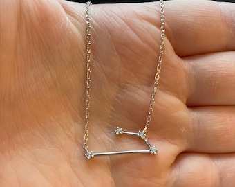 Sterling Silver Aries Zodiac Necklace