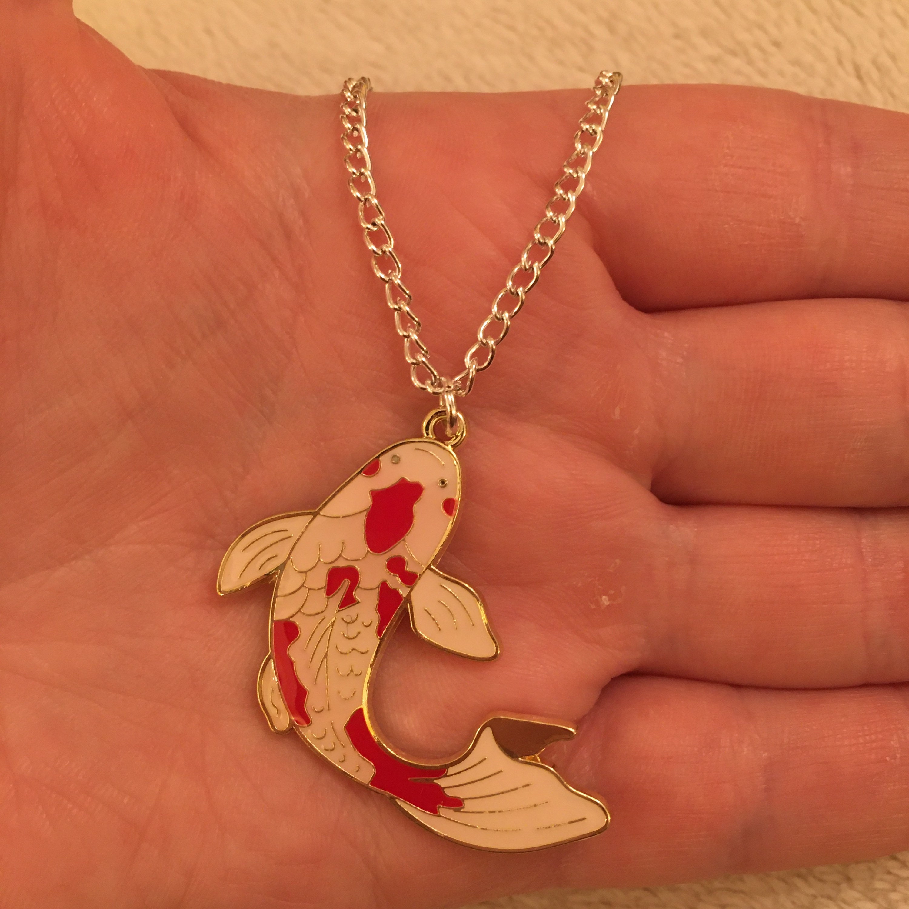 Crescent Moon Koi Pendant | Empire of the Gods