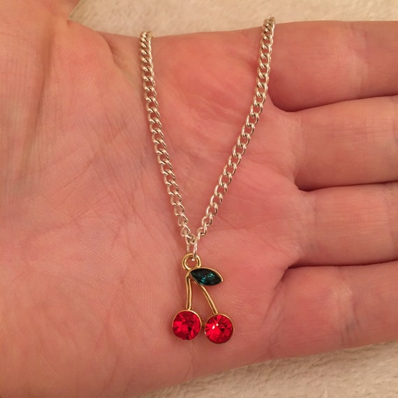 Red cherry necklace outlet