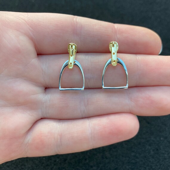 Sterling Silver Stirrup Stud Earrings: Horse Jewellery - Etsy