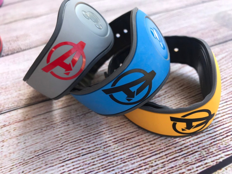 Avengers Symbol Disney Magic Band Decal Black or Red | Etsy