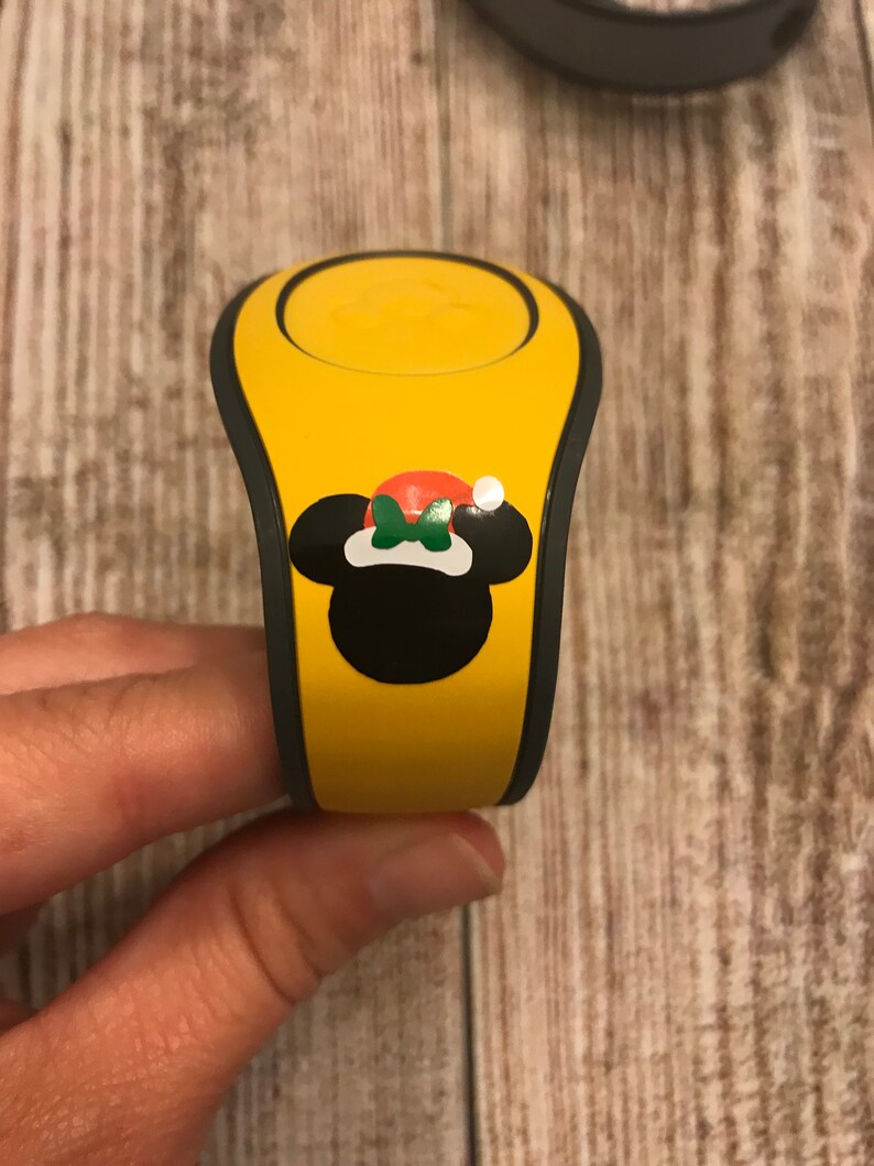 Set of 2 Disney Magic Band Decals Mickey & Minnie With Santa Etsy