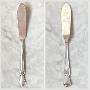 Pezzi di servizio vintage in argento con firma internazionale Rose, design floreale di metà secolo immagine 6