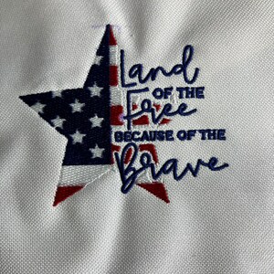 Bandana patriotique Amérique Brodé sur mesure pour les chiens et les gens Land of the Free