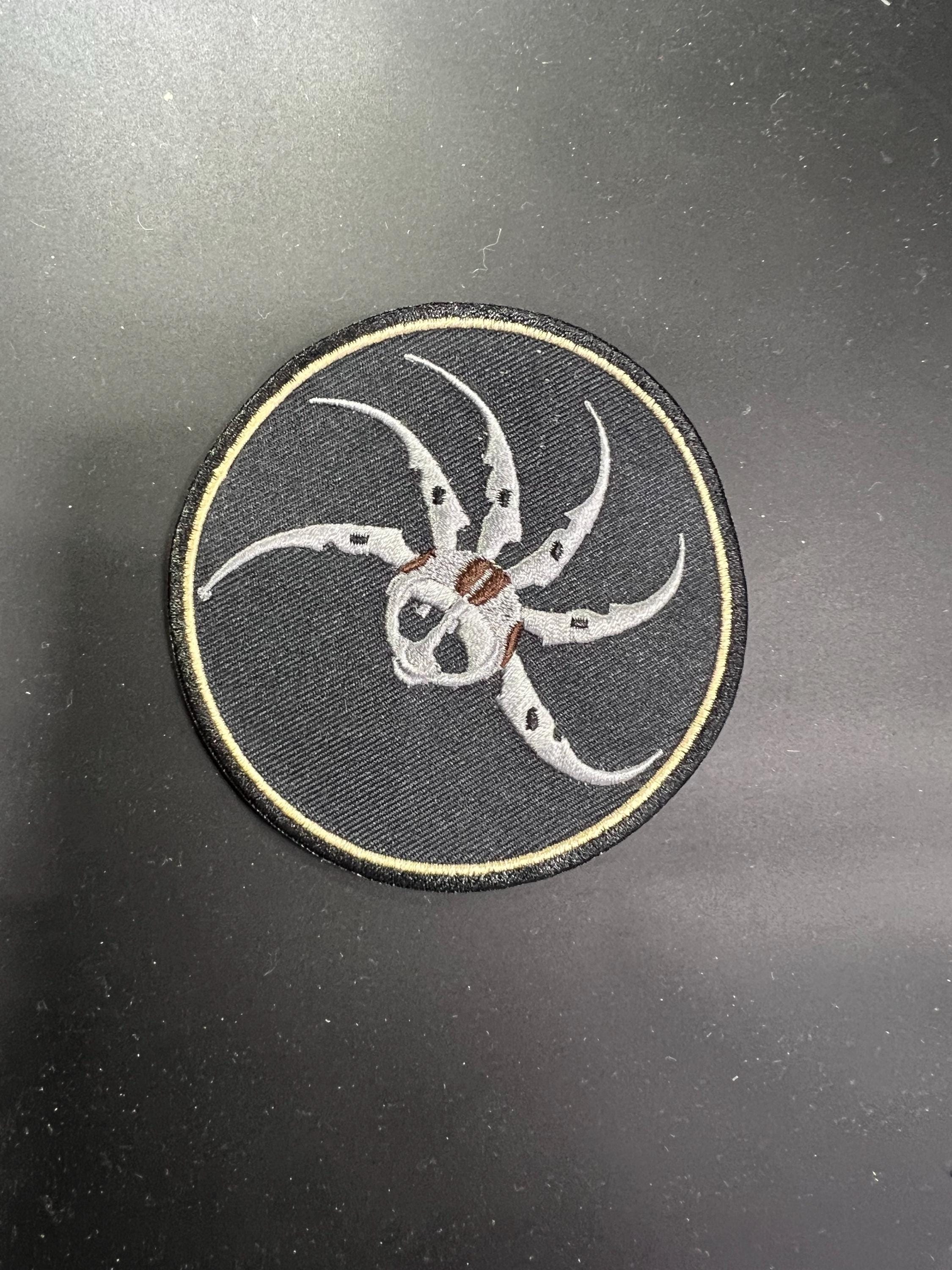 Toppa termoadesiva/velcro ricamata per softair verde Toxic