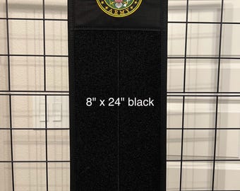 U.S. Army Embroidered Patch Board - Black Velcro Display (8x24)