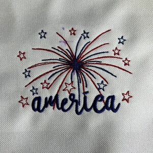 Bandana patriotique Amérique Brodé sur mesure pour les chiens et les gens Fireworks America