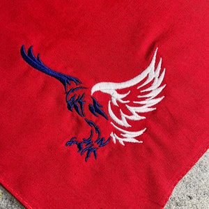 Bandana patriotique Amérique Brodé sur mesure pour les chiens et les gens image 1