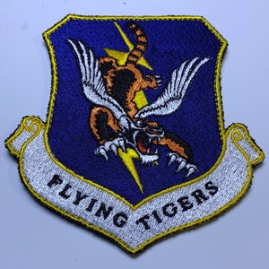 Flying Tigers Unit Patch in Full color or Subdued **NEW Colors** - 23rd vEW Celebration Collection