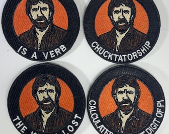 Parches de fan art de Chuck Norris de Blackhat Designs