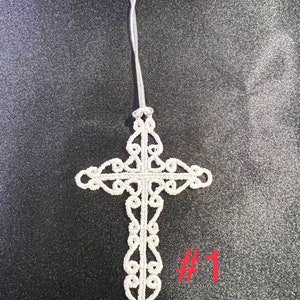 Lace Cross Ornament - Bookmark - Gift