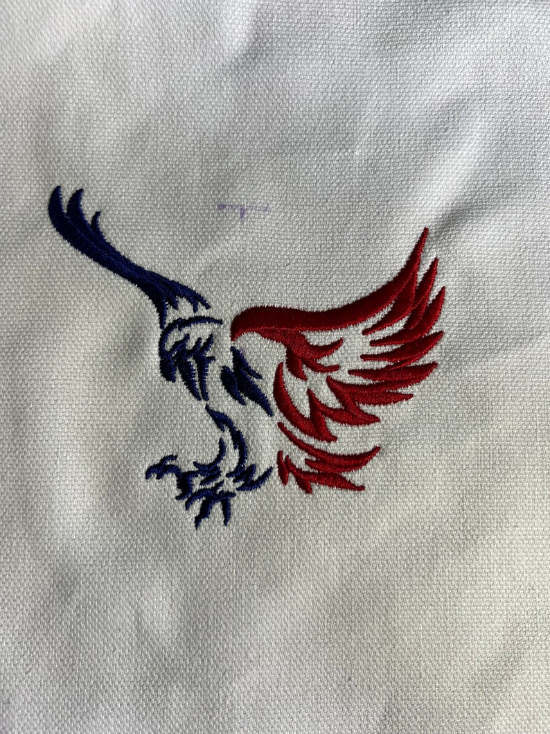 Bandana patriotique Amérique Brodé sur mesure pour les chiens et les gens Eagle