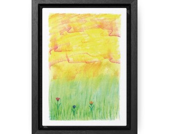 Faith Field of Flowers Canvas Wrap: Christian Home Decor