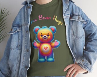 Bear Hugs Graphic Tee | Retro Gummy Bear Illustration, Cotton Shirt