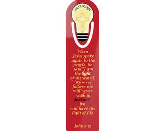 Bible Verse Bookmark, Christian Gift, Inspirational Book Marker, Religious Reading Accessory