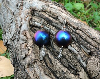 Titanium earrings,light wieght,Unique,Elegant,Handcrafted,Domed,gift,Byzantine,Chain maille,sterling silver