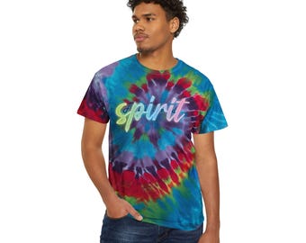 Spirit Filled Wuzzle Tee: Unisex Christian Word Puzzle Shirt ,Tie-Dye Tee, Spiral