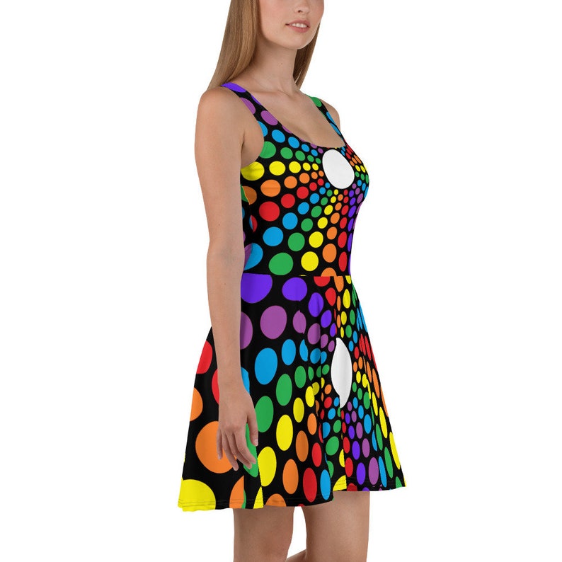 RAINBOW SPOTS Skater Dress