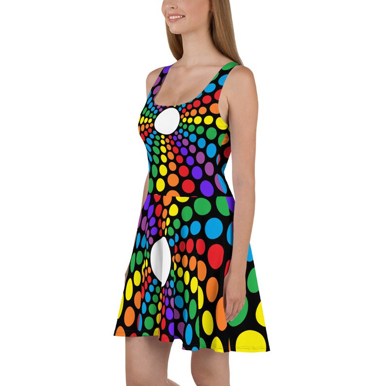 RAINBOW SPOTS Skater Dress