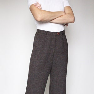 Brown Vintage Pants / Loose Fitting / Cropped / Comfy / Trousers / Slacks / Size Small/ Medium image 2