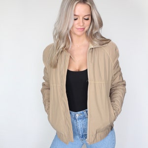 Crop Corduroy Tan Puffer Jacket // Spring Coat // Puff Coat // Beige Coat // Short Jacket // Retro Coat // Cool Jacket // Taille Small image 2