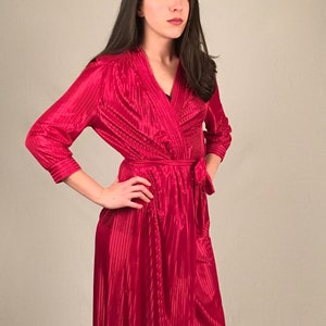 Vintage Red Dressing Gown // Sheer Red Robe // Red Negligee // Nightgown // Lingerie // Size Small image 1