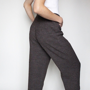 Brown Vintage Pants / Loose Fitting / Cropped / Comfy / Trousers / Slacks / Size Small/ Medium image 6