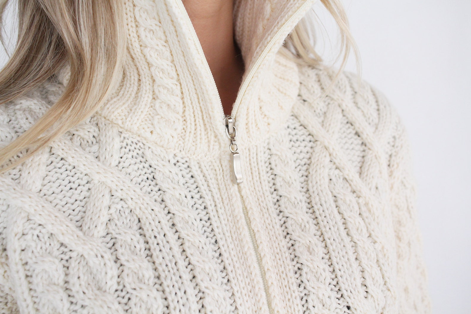 white merino jumper