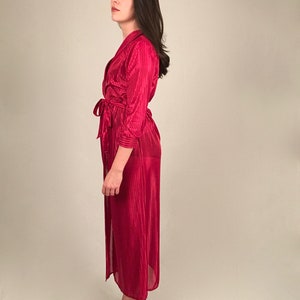 Vintage Red Dressing Gown // Sheer Red Robe // Red Negligee ...