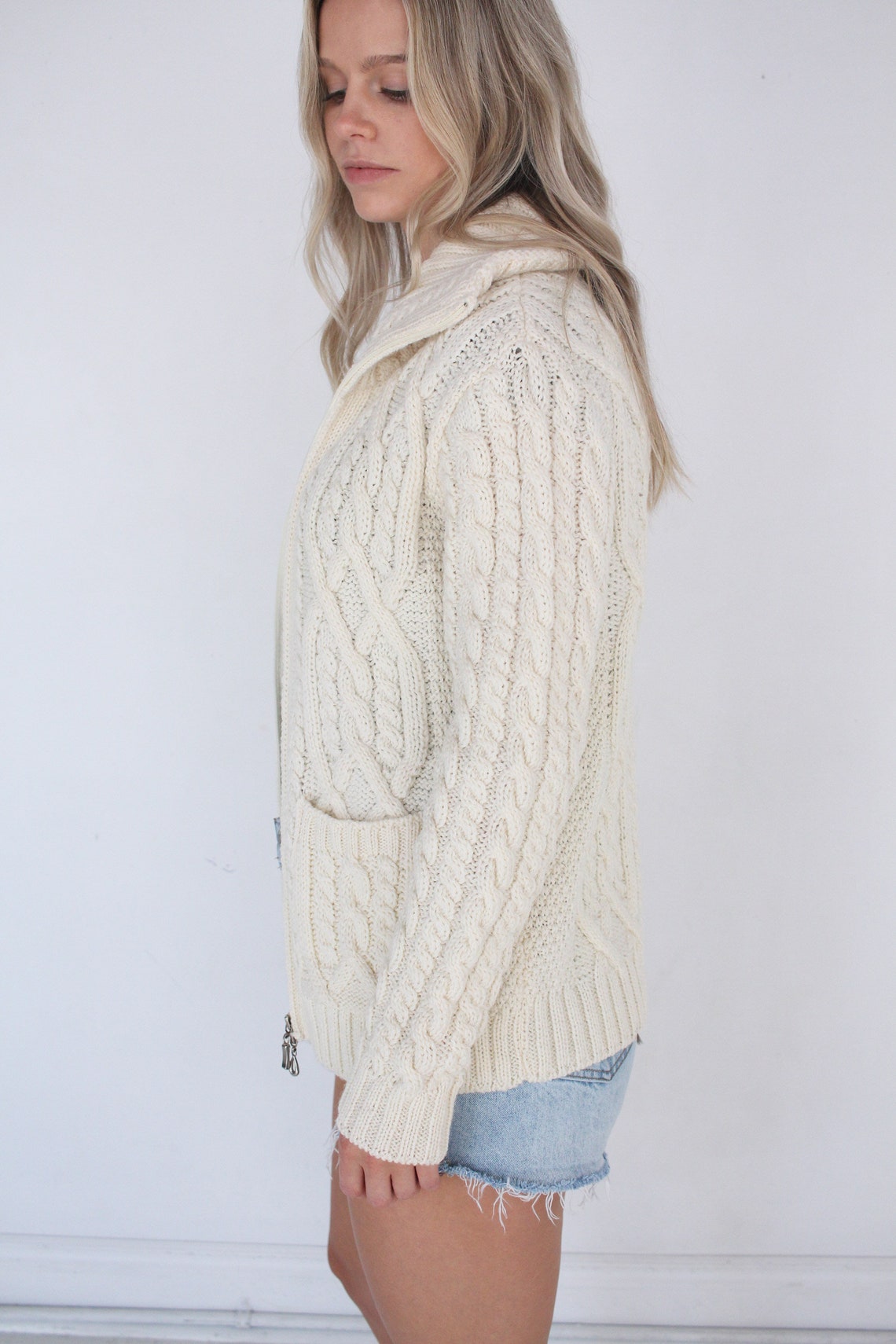 white merino jumper