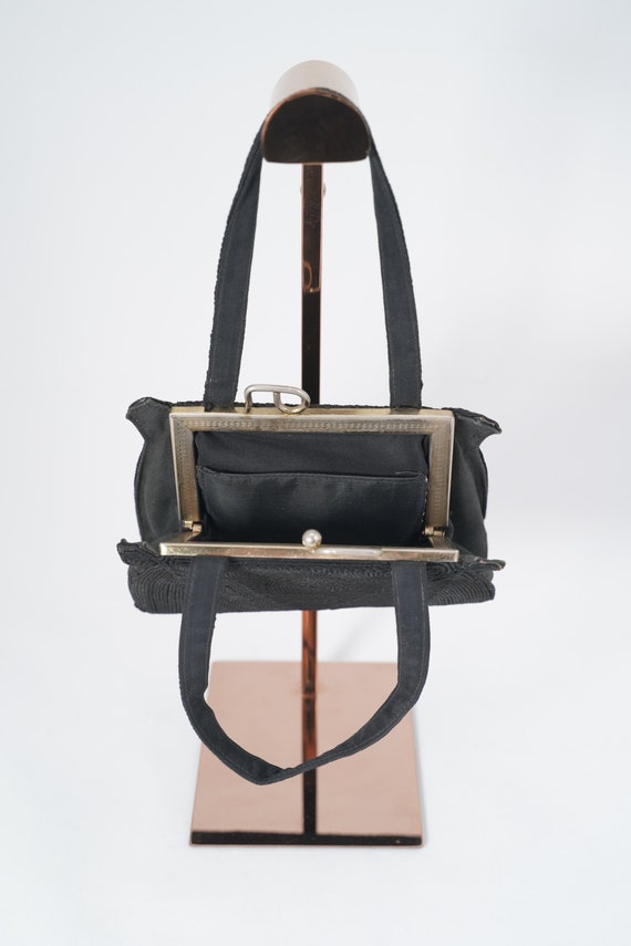 Small Corded Swirl Design Vintage Handbag - image 5