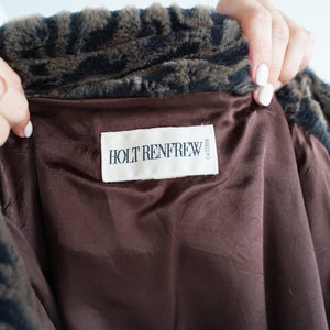 Holt Renfrew Faux Fur Oversized Brown Teddy Bear Coat Warm Winter Jacket Size Medium image 10