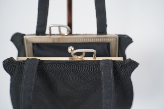 Small Corded Swirl Design Vintage Handbag - image 6