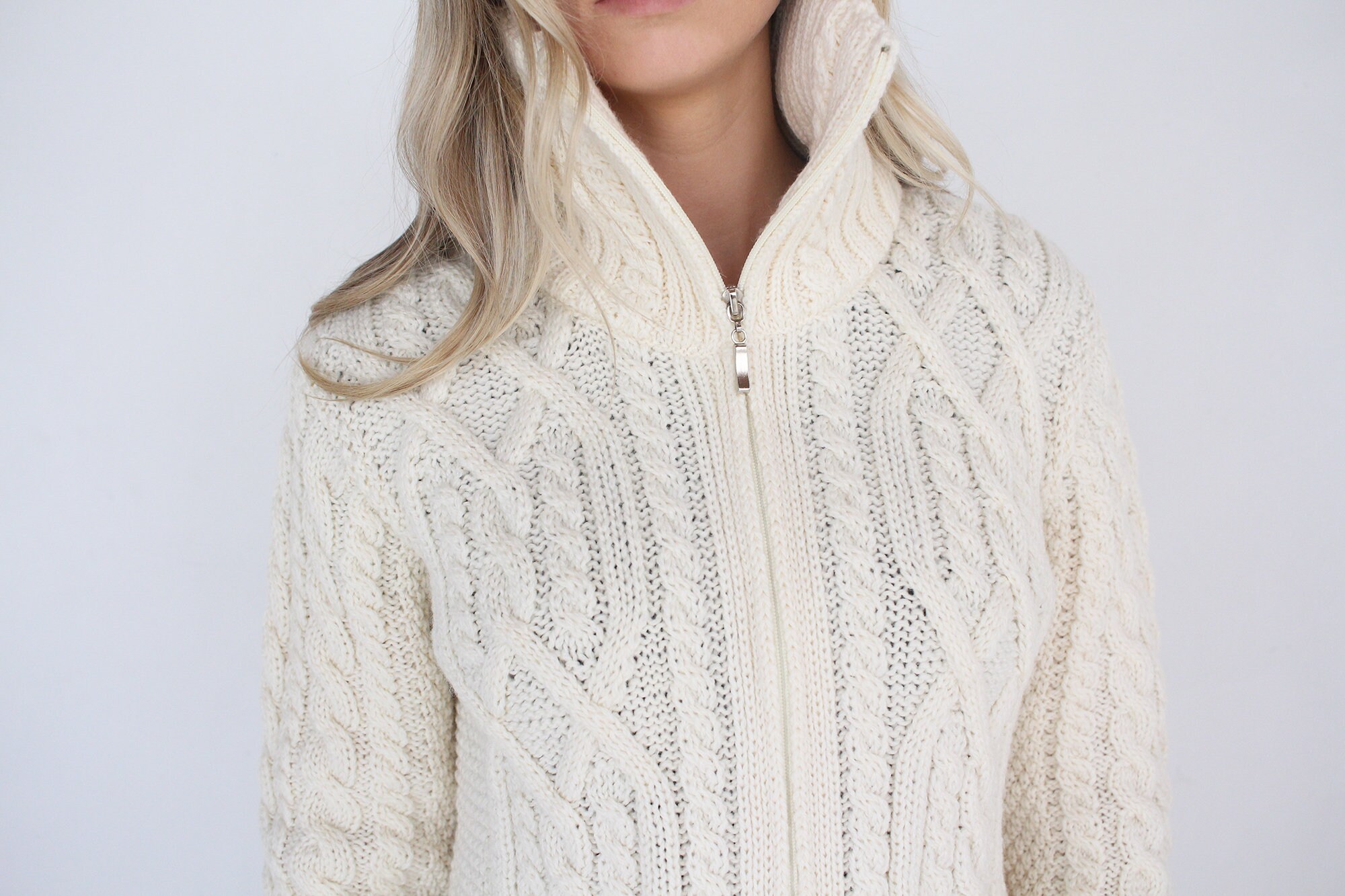 white merino jumper