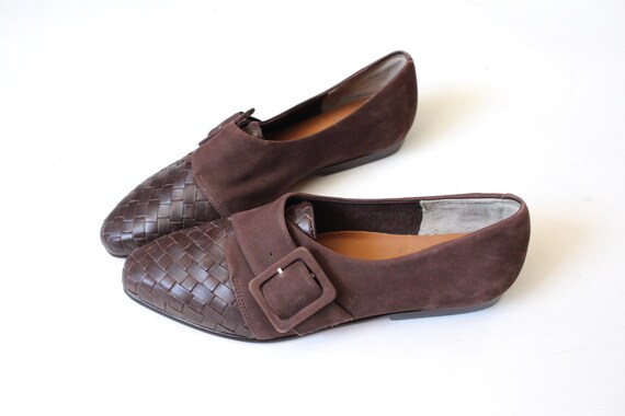 Vintage Nike Woven Leather Suede slip in Loafers … - image 2